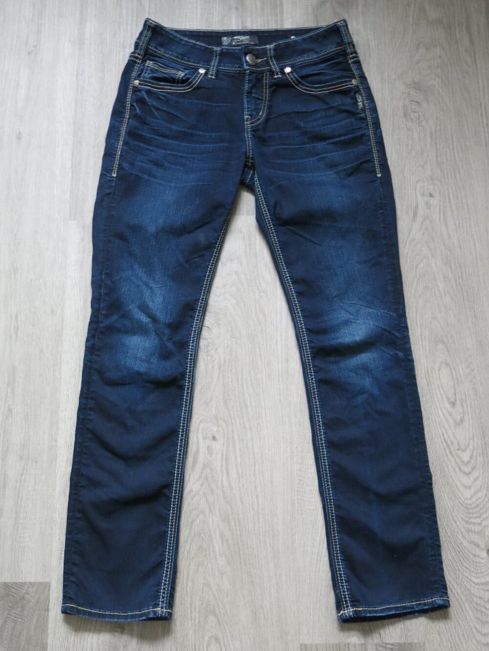 Silver Jeans Super Stretch Cotton Blend Suki Mid Slim Denim Jeans - Size W28/L29